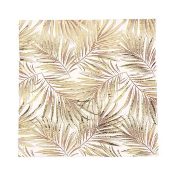 16 serviettes tripicool camel et or