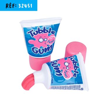 Tube de chewing-gum "Tubble Gum Tutti", bonbon en tube pratique et savoureux | jourdefete.com