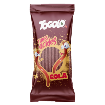 Sachet de tubes acidulés au goût de cola - TOGOLO - 125 g