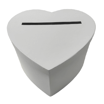 Posez cette jolie urne en forme de cœur de couleur blanche lors de votre événement | jourdefete.com