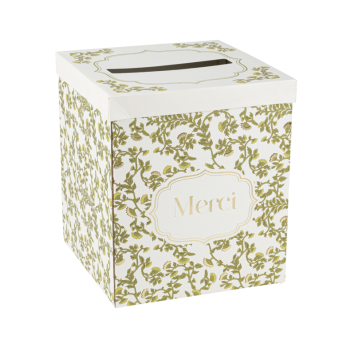 Urne Botanica Verde pistache crème & or | jourdefete.com
