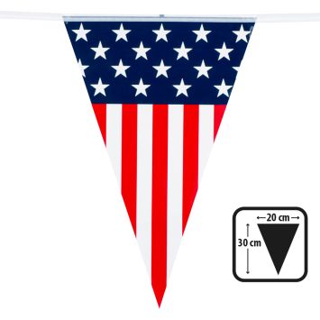 Guirlande de fanions en PVC - 6 m - USA