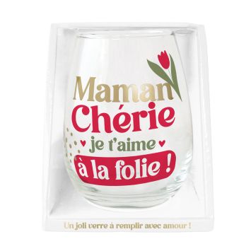 Verre à eau avec message pour maman | jourdefete.com
