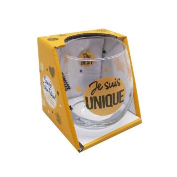 Verre cadeau avec message - Modèle au Choix