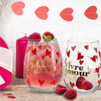 Verre rond - Saint-Valentin - Collection Chéri Chérie