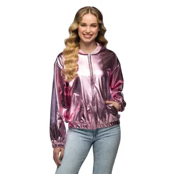 Veste fluo rose métallisée pour une soirée éclatante | jourdefete.com