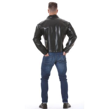 Veste noire en similicuir pour homme - Taille L