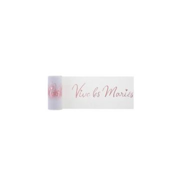 ruban de tulle vive les maries rose gold | jourdefete.com