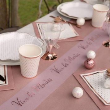 Ruban de tulle Vive les Mariés - Rose Gold