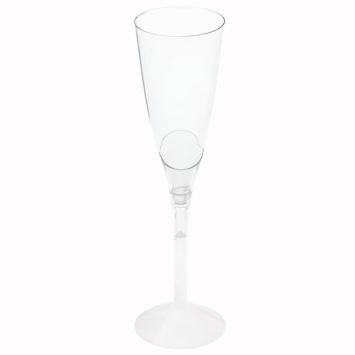 6 flûtes à champagne en polystyrène - 139 ml - Couleur au choix