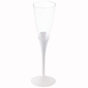 6 flûtes à champagne en polystyrène - 139 ml - Couleur au choix