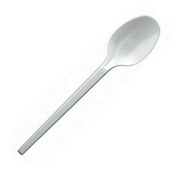 20 cuillères blanches en plastique réutilisable