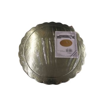 Supports à gâteaux ronds dorés en carton par lot de 3 | jourdefete.com