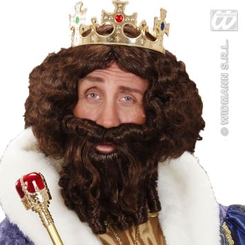Perruque de Roi Barbare Brune