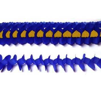 Guirlande en Papier "Zinnia Duo" - Bleu / Jaune