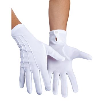 Gants avec bouton - Blanc Gants avec bouton - Blanc
