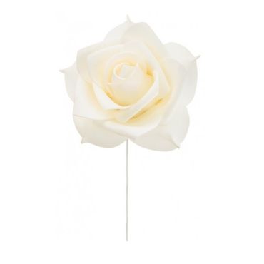 Rose Romantique sur Tige - Ivoire
