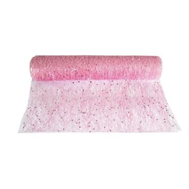 Chemin de table Glitter 30cm x 500cm - Vieux Rose Chemin de table Glitter 30cm x 500cm - Vieux Rose