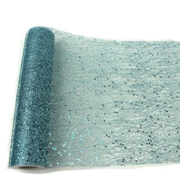 Chemin de table Glitter 30cm x 500cm - Bleu Polaire Chemin de table Glitter 30cm x 500cm - Bleu Polaire