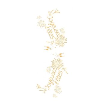 Chemin de Table Organza "Joyeuses Fêtes" - Or