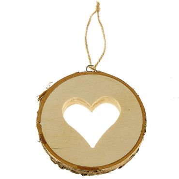 rondin de bois avec coeur et lien de 10 cm | jourdefete.com rondin de bois avec coeur et lien de 10 cm | jourdefete.com