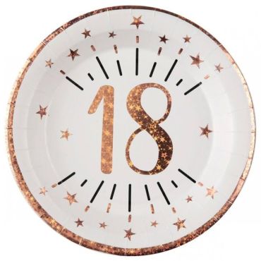 10 assiettes en carton de la collection joyeux anniversaire étincelant rose gold âge au choix | jourdefete.com 10 assiettes en carton de la collection joyeux anniversaire étincelant rose gold âge au choix | jourdefete.com