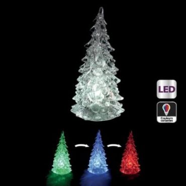  Décoration à Poser Noël - Sapin Lumineux avec Variation de Couleurs