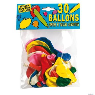30 Ballons de Baudruches Tailles et Formes Diverses 30 Ballons de Baudruches Tailles et Formes Diverses