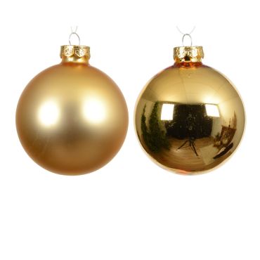 Boules de Noël en verre diamètre 8 cm, finition mate et brillante | jourdefete.com