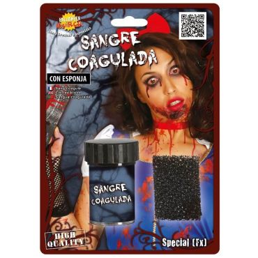 Faux sang coagulé avec éponge Faux sang coagulé avec éponge