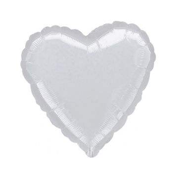 Ballon Hélium Cœur Argent Ballon Hélium Cœur Argent