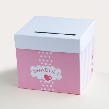 Urne "Bienvenue" - Rose