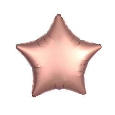 Ballon Hélium Etoile Satiné Rose Cuivré Ballon Hélium Etoile Satiné Rose Cuivré