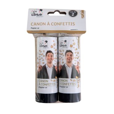 Un lot de 2 canons à confettis dorés de 11 cm | jourdefete.com Un lot de 2 canons à confettis dorés de 11 cm | jourdefete.com
