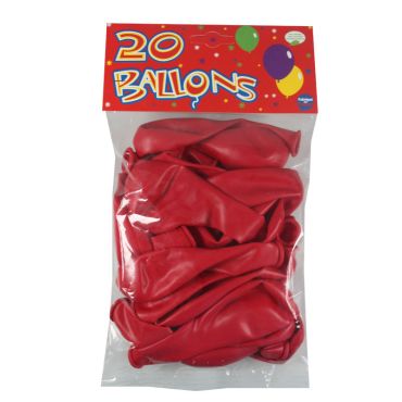 20 Ballons de Baudruche Unis Rouge | jourdefete.com 20 Ballons de Baudruche Unis Rouge | jourdefete.com