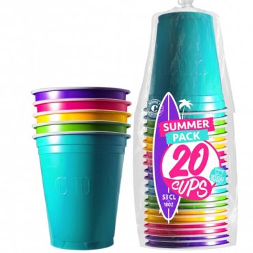 20 Gobelets "Beer Pong" - Summer Pack (53 cl) 20 Gobelets "Beer Pong" - Summer Pack (53 cl)