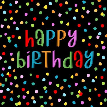 Serviettes anniversaire happy birthday confettis multicolores 33x33 cm | jourdefete.com