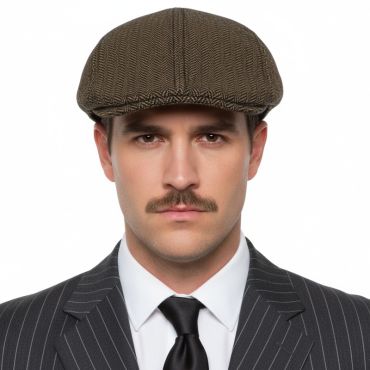 Casquette de gangster anglais marron style années 20 | jourdefete.com