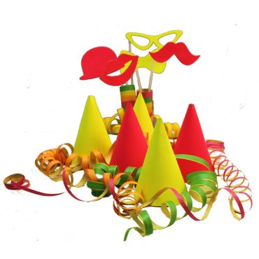 Set de cotillons - Fluo - 5 Personnes Set de cotillons - Fluo - 5 Personnes