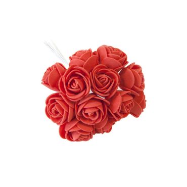 Rosettes en mousse rouges, fleurs décoratives pour fête | jourdefete.com Rosettes en mousse rouges, fleurs décoratives pour fête | jourdefete.com