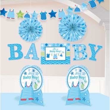 Ensemble de Décoration "It's a Baby Boy" - 10 pièces Ensemble de Décoration "It's a Baby Boy" - 10 pièces