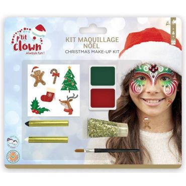 Kit maquillage de Noël enfant rouge vert | jourdefete.com Kit maquillage de Noël enfant rouge vert | jourdefete.com