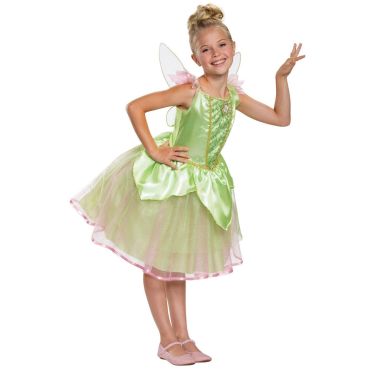 Déguisement Fée Clochette Deluxe pour enfant, robe verte scintillante avec ailes transparentes | jourdefete.com Déguisement Fée Clochette Deluxe pour enfant, robe verte scintillante avec ailes transparentes | jourdefete.com