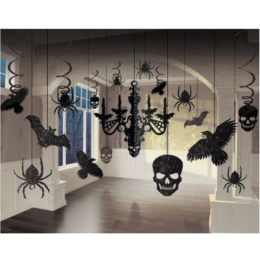 Pack de décorations suspendues - Collection "Black and Bone" Pack de décorations suspendues - Collection "Black and Bone"