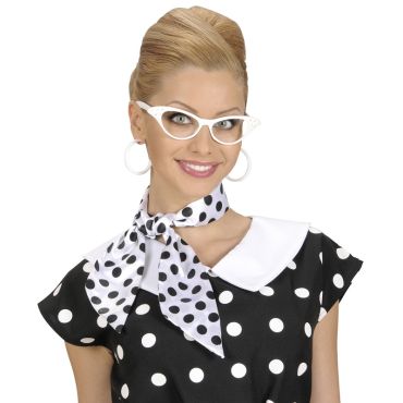 Foulard Blanc à Pois Noir Foulard Blanc à Pois Noir