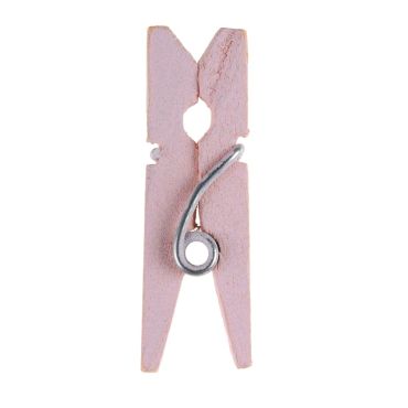 24 Mini Pinces en Bois - Rose 24 Mini Pinces en Bois - Rose