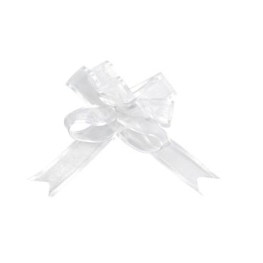 5 Nœuds Automatiques Organdi Petit Modèle - Blanc 5 Nœuds Automatiques Organdi Petit Modèle - Blanc
