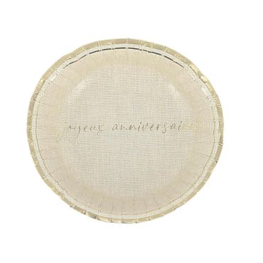Bols Joyeux Anniversaire doré effet lin Ø13 cm | jourdefete.com Bols Joyeux Anniversaire doré effet lin Ø13 cm | jourdefete.com