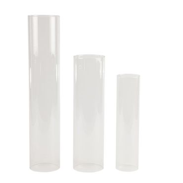 Un joli lot de 3 tubes protège-flammes en verre pour protéger vos bougies lors de votre événement | jourdefete.com Un joli lot de 3 tubes protège-flammes en verre pour protéger vos bougies lors de votre événement | jourdefete.com