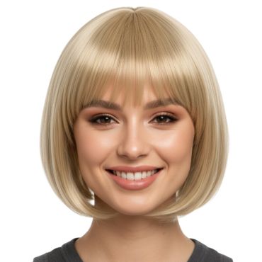 Perruque Maya femme coupe au carré blond avec frange pour soirée déguisée | jourdefete.com Perruque Maya femme coupe au carré blond avec frange pour soirée déguisée | jourdefete.com